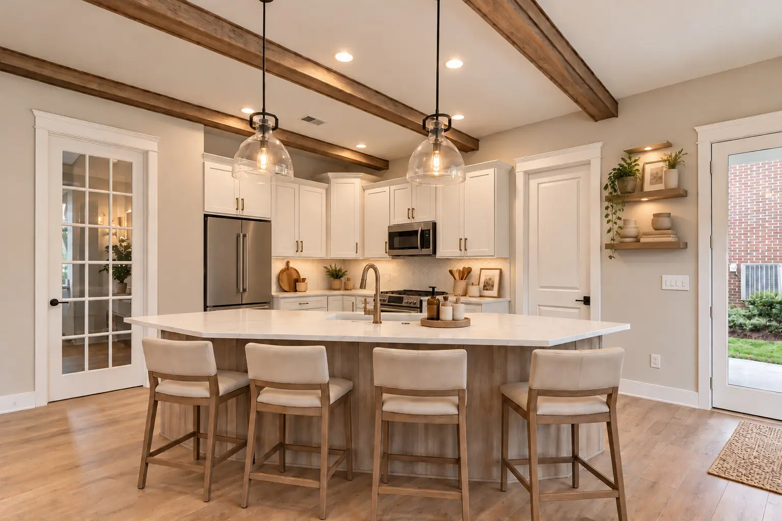 Modern kitchen with large island