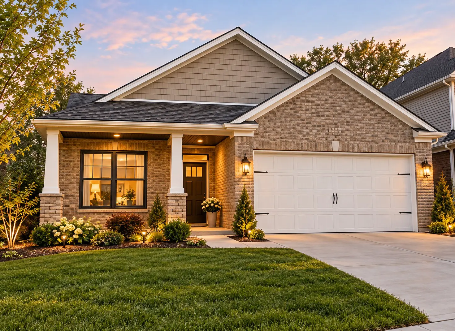 New construction home with beautiful curb appeal