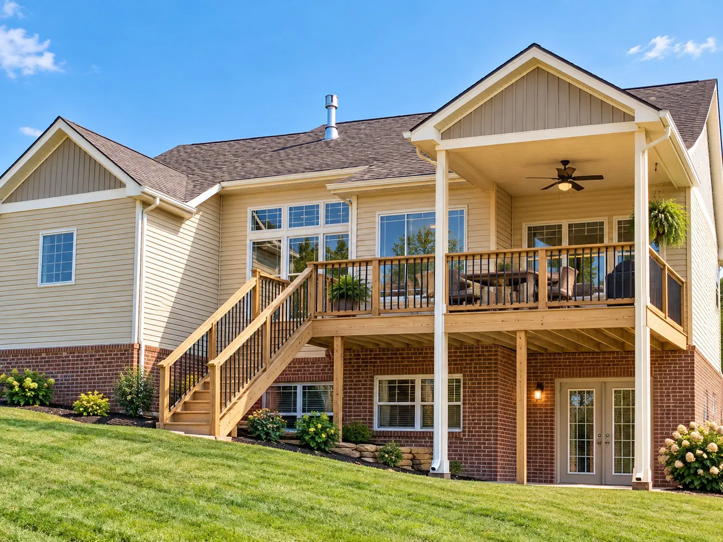Large house with deck