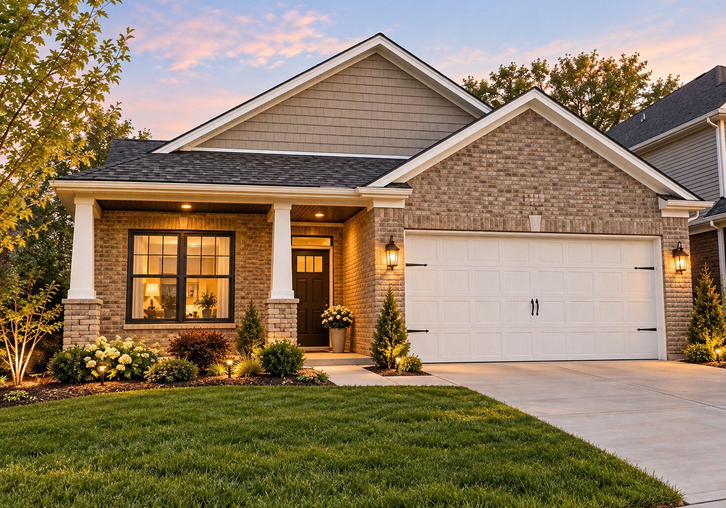 New construction home with beautiful curb appeal